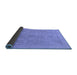 Sideview of Oriental Blue Traditional Rug, abs1647blu