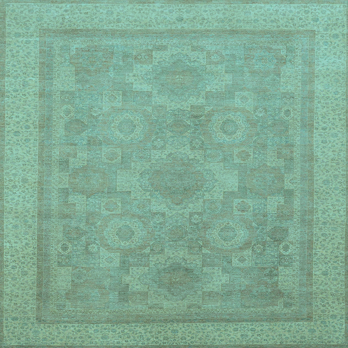 Square Oriental Light Blue Traditional Rug, abs1647lblu
