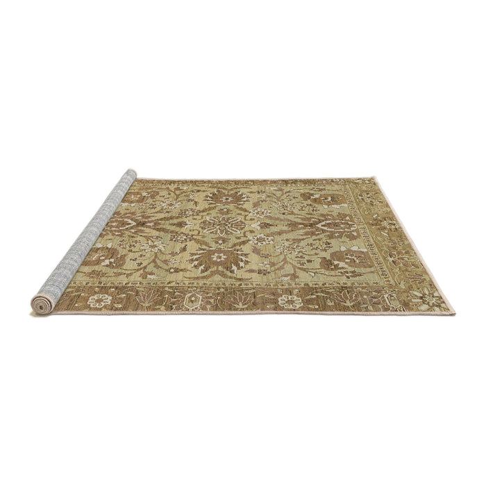 Sideview of Machine Washable Abstract Light Brown Rug, wshabs1648