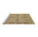 Sideview of Machine Washable Abstract Light Brown Rug, wshabs1648