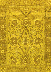 Abstract Yellow Modern Rug, abs1648yw