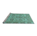 Sideview of Machine Washable Abstract Light Blue Modern Rug, wshabs1648lblu