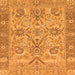 Square Machine Washable Abstract Orange Modern Area Rugs, wshabs1648org