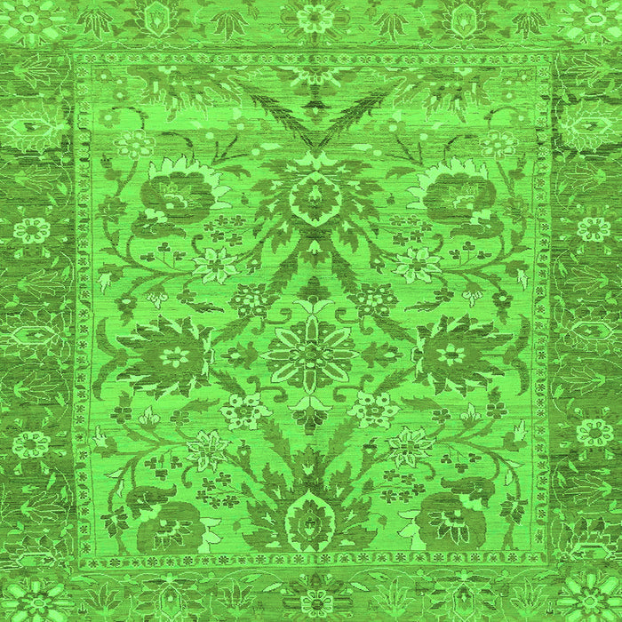 Square Abstract Green Modern Rug, abs1648grn