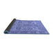 Sideview of Abstract Blue Modern Rug, abs1648blu