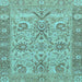 Square Abstract Light Blue Modern Rug, abs1648lblu