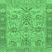 Square Abstract Emerald Green Modern Rug, abs1648emgrn