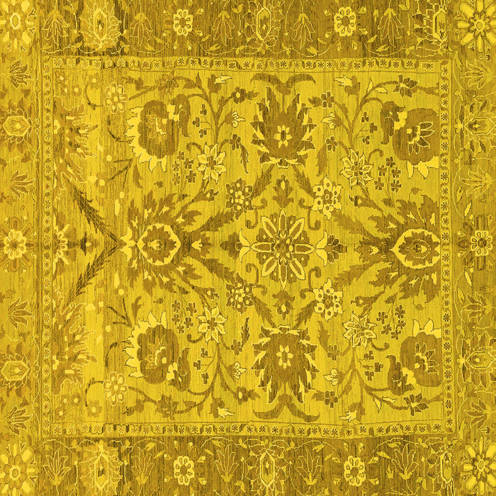 Square Machine Washable Abstract Yellow Modern Rug, wshabs1648yw