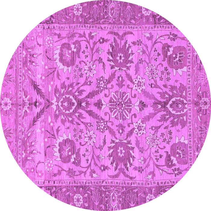 Round Machine Washable Abstract Purple Modern Area Rugs, wshabs1648pur