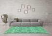 Machine Washable Abstract Turquoise Modern Area Rugs in a Living Room,, wshabs1648turq