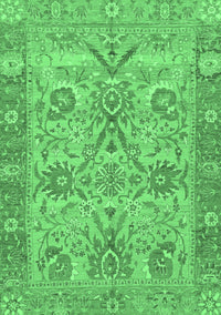 Abstract Emerald Green Modern Rug, abs1648emgrn