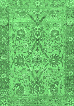 Abstract Emerald Green Modern Rug, abs1648emgrn