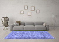 Machine Washable Abstract Blue Modern Rug, wshabs1648blu