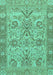 Machine Washable Abstract Turquoise Modern Area Rugs, wshabs1648turq