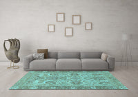 Machine Washable Abstract Light Blue Modern Rug, wshabs1648lblu