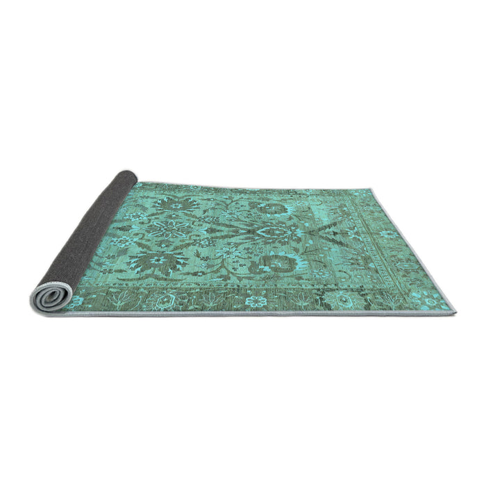 Sideview of Abstract Light Blue Modern Rug, abs1648lblu