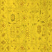 Square Machine Washable Abstract Yellow Modern Rug, wshabs1649yw