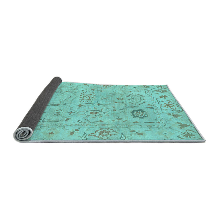 Sideview of Abstract Light Blue Modern Rug, abs1649lblu