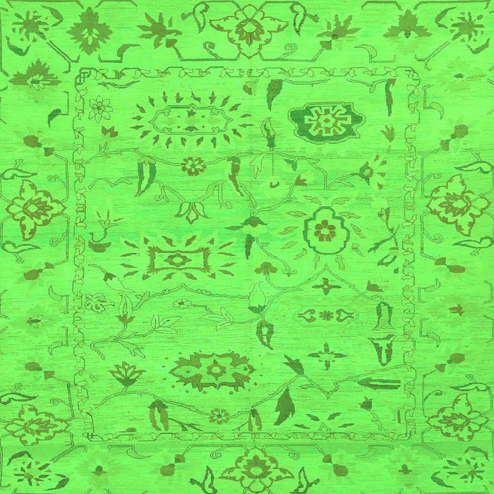 Square Abstract Green Modern Rug, abs1649grn