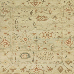 Square Machine Washable Abstract Metallic Gold Rug, wshabs1649