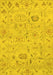 Machine Washable Abstract Yellow Modern Rug, wshabs1649yw