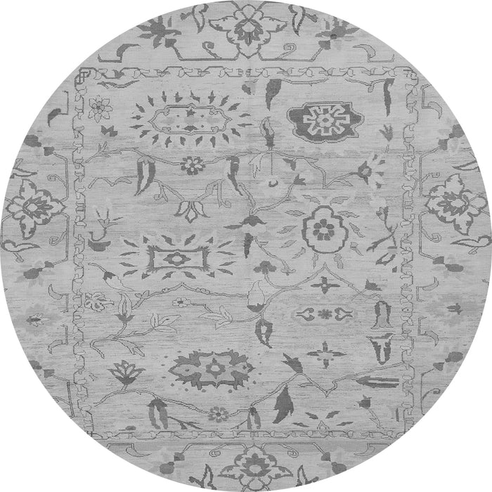 Round Machine Washable Abstract Gray Modern Rug, wshabs1649gry