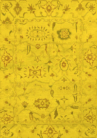 Abstract Yellow Modern Rug, abs1649yw