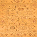 Square Machine Washable Abstract Orange Modern Area Rugs, wshabs1649org