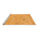 Sideview of Machine Washable Abstract Orange Modern Area Rugs, wshabs1649org