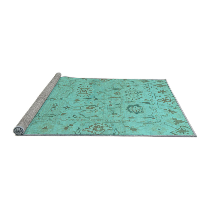 Sideview of Machine Washable Abstract Light Blue Modern Rug, wshabs1649lblu