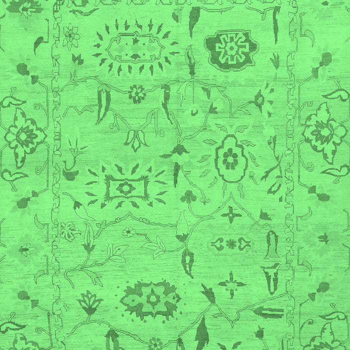 Machine Washable Abstract Emerald Green Modern Area Rugs, wshabs1649emgrn