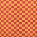 Square Checkered Orange Modern Rug, abs164org