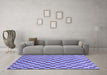 Machine Washable Checkered Blue Modern Rug in a Living Room, wshabs164blu