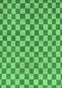 Checkered Emerald Green Modern Rug, abs164emgrn