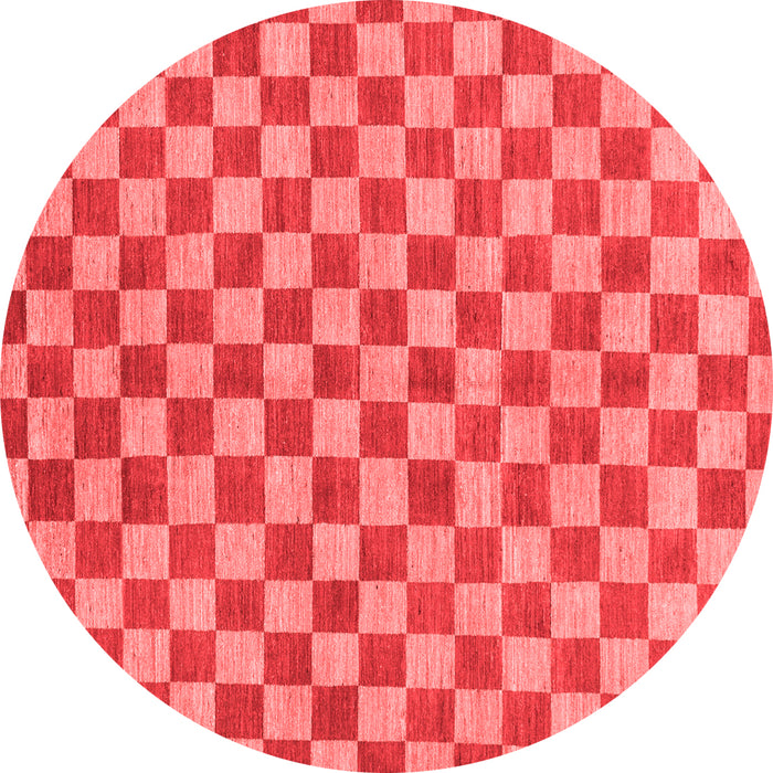 Machine Washable Checkered Red Modern Rug, wshabs164red