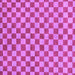 Square Checkered Purple Modern Rug, abs164pur