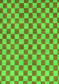 Checkered Green Modern Rug, abs164grn