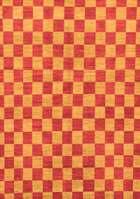 Checkered Orange Modern Rug, abs164org