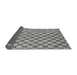 Sideview of Checkered Gray Modern Rug, abs164gry