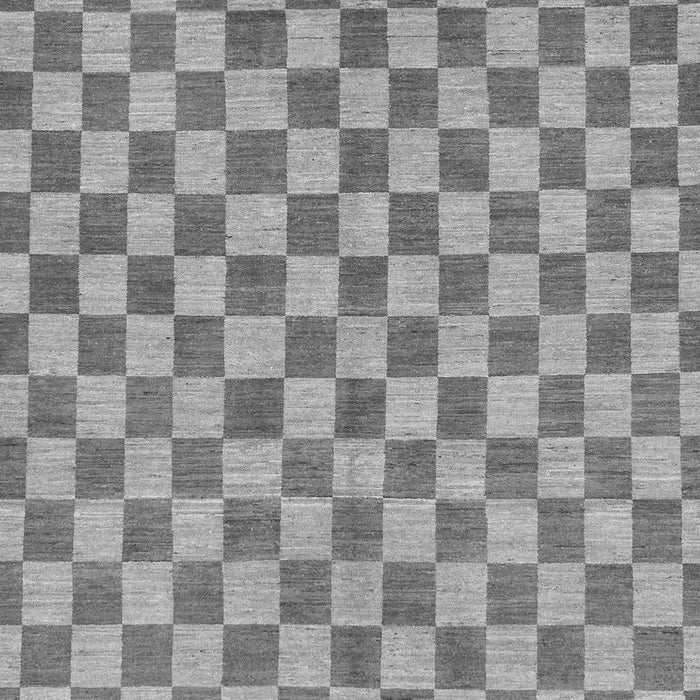 Machine Washable Checkered Gray Modern Rug, wshabs164gry