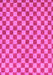 Machine Washable Checkered Pink Modern Rug, wshabs164pnk