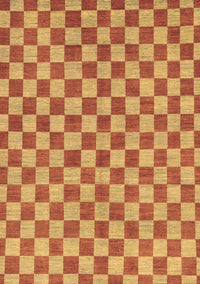 Checkered Brown Modern Rug, abs164brn