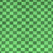 Square Machine Washable Checkered Emerald Green Modern Area Rugs, wshabs164emgrn