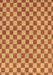 Machine Washable Checkered Brown Modern Rug, wshabs164brn