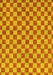 Machine Washable Checkered Yellow Modern Rug, wshabs164yw