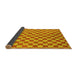 Sideview of Checkered Yellow Modern Rug, abs164yw