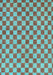 Machine Washable Checkered Light Blue Modern Rug, wshabs164lblu