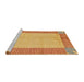 Sideview of Machine Washable Abstract Orange Rug, wshabs165