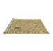 Sideview of Machine Washable Abstract Cinnamon Brown Rug, wshabs1650