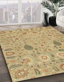 Machine Washable Abstract Cinnamon Brown Rug in a Family Room, wshabs1650